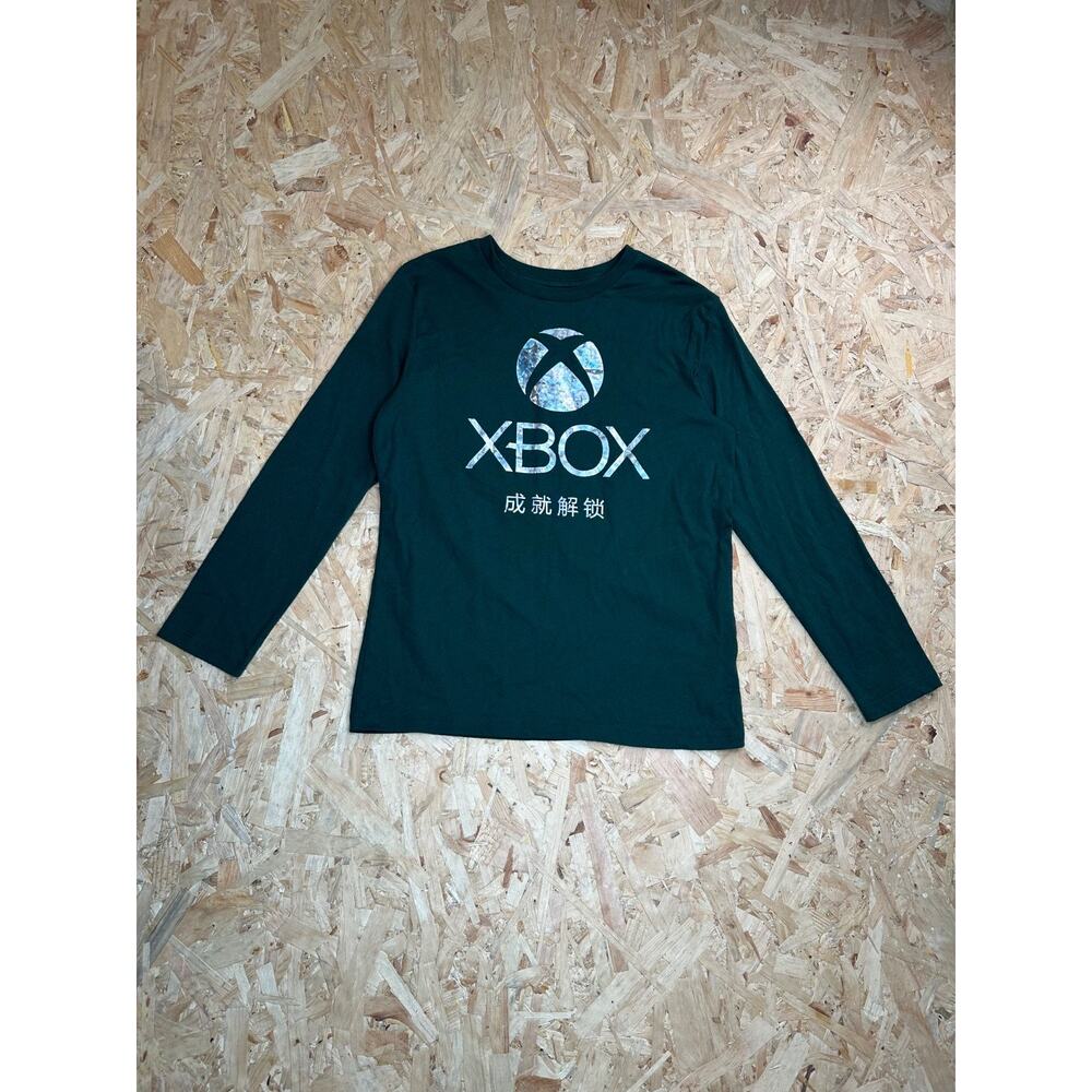 Xbox Youth Boys Green Long Sleeve Logo T-shirt Sz XL